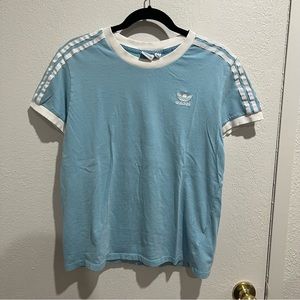 Adidas Blue Adicolor 3-Stripe Tee